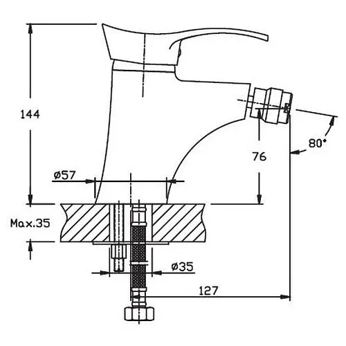 Змішувач для біде HAIBA ERIS 002 (HB0097) - фото 2