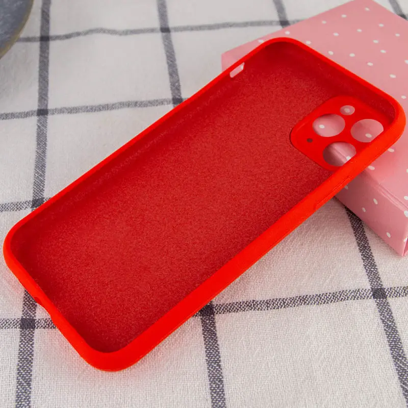 Чохол Epik Silicone Case Full Camera Protective (AA) NO LOGO для Apple iPhone 12 Pro (6.1) Червоний/Red - фото 2
