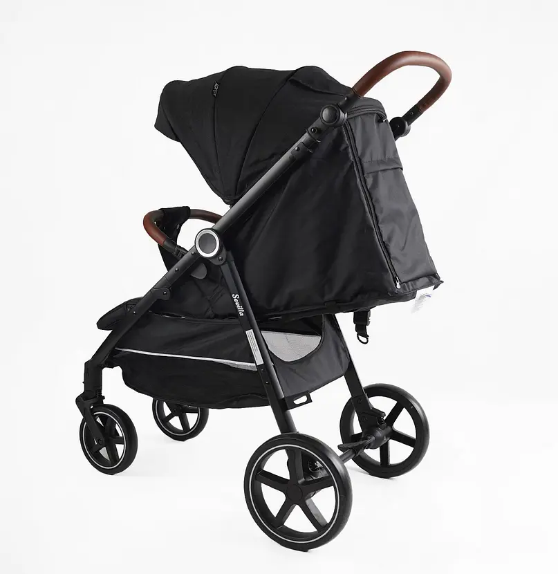 Коляска прогулочная детская JOY Sevillia S-62892 рама алюминиевая, футкавер, подстаканник, дождевик, в коробке (6800083628921) - фото 4