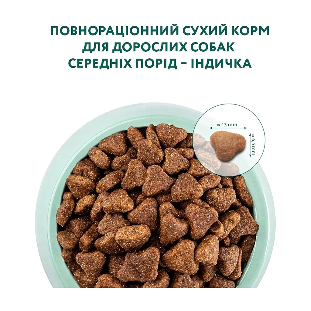 Сухий корм для собак Optimeal для середніх порід зі смаком індички 4 кг (4820083905513) - фото 4