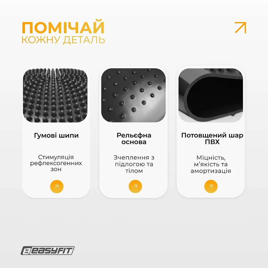 Балансувальна масажна подушка EasyFit Чорний - фото 4
