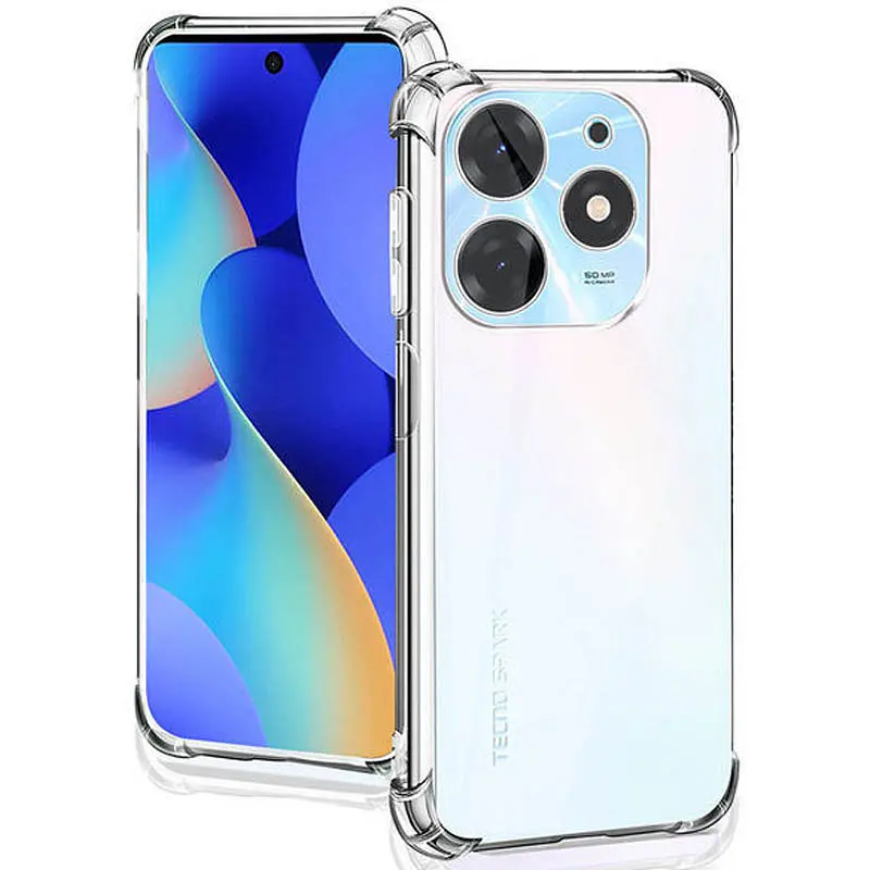 TPU чохол GETMAN Ease logo посилені кути Full Camera для Infinix Hot 40i / Spark Go 2024 / Spark 20 Безбарвний (прозорий) - фото 3