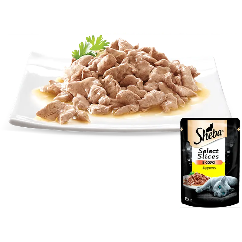 Вологий корм для котів Sheba з куркою в соусі 2.38 кг (28 шт. х 85 г) - фото 4