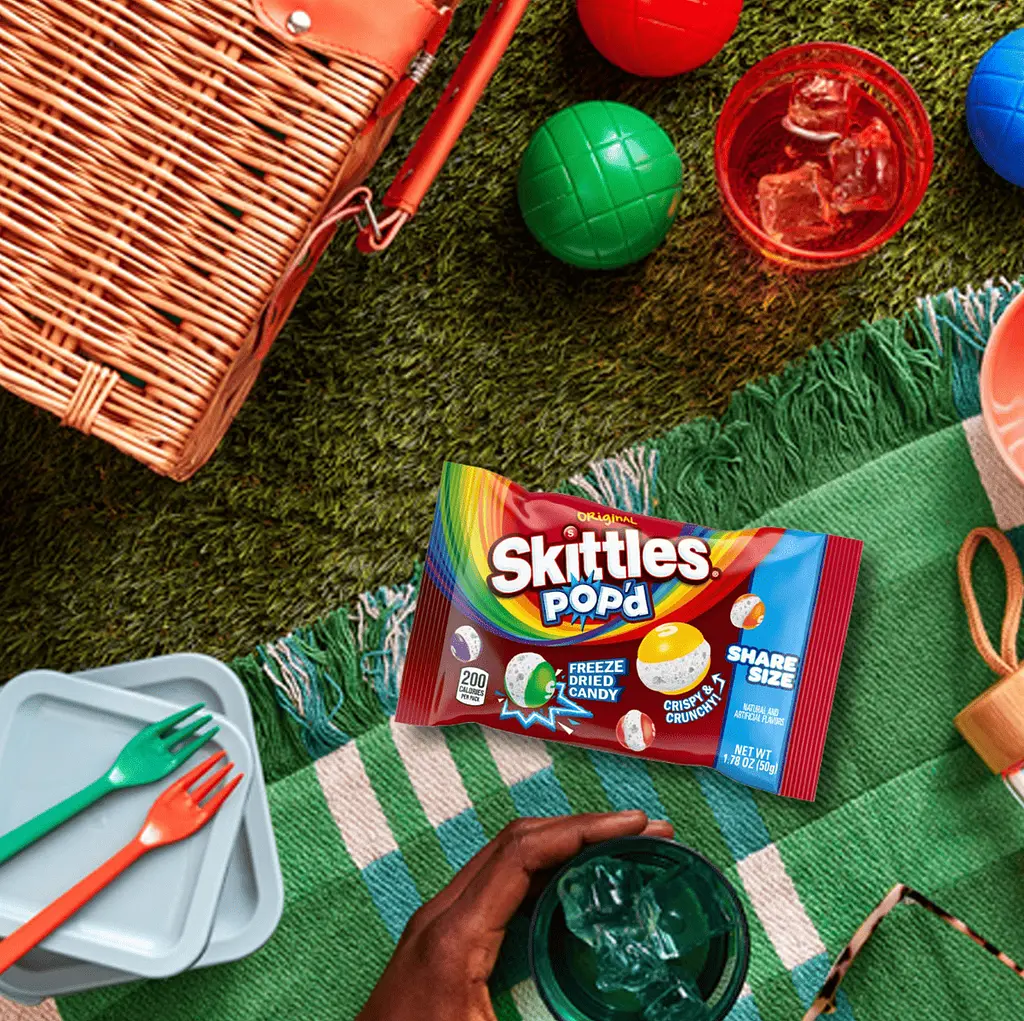 Конфеты Skittles Pop'd Original Freeze Dried Candy 50г - фото 5