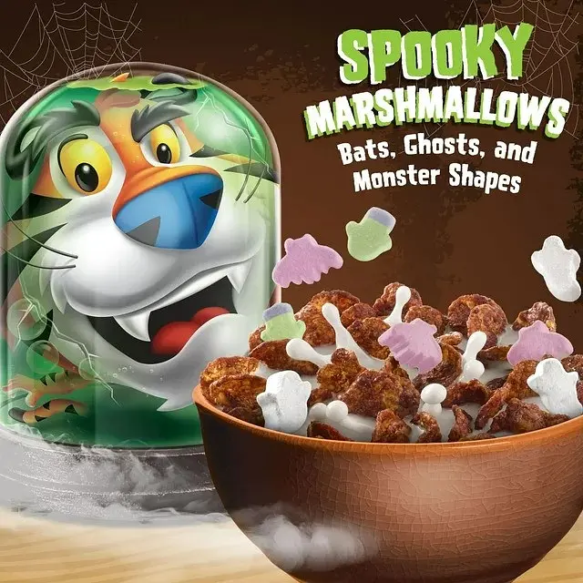Пластівці Kellogg's Frosted Flakes Chocolate with Spooky Marshmallows Cold Breakfast Cereal 700.23g - фото 5