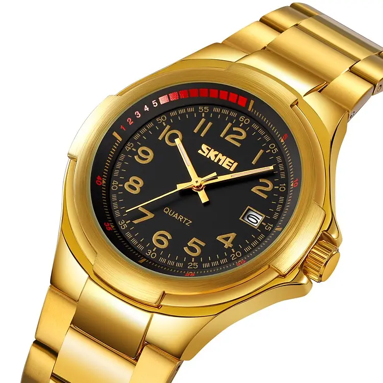 Чоловічий наручний годинник 9320GDBK Gold-Black Skmei acs0030921 - фото 2