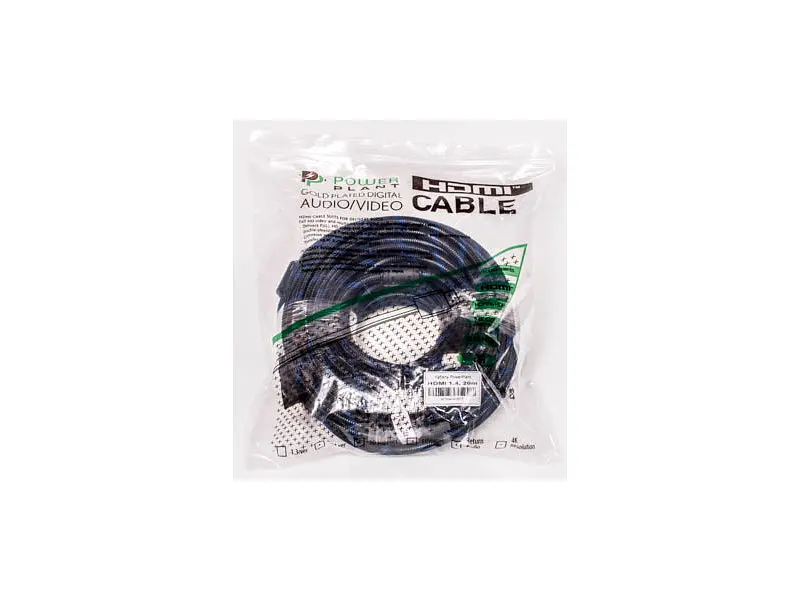 Кабель PowerPlant HDMI-HDMI v1.4, 20м, Nylon, Double ferrites (KD00AS1207) - фото 3