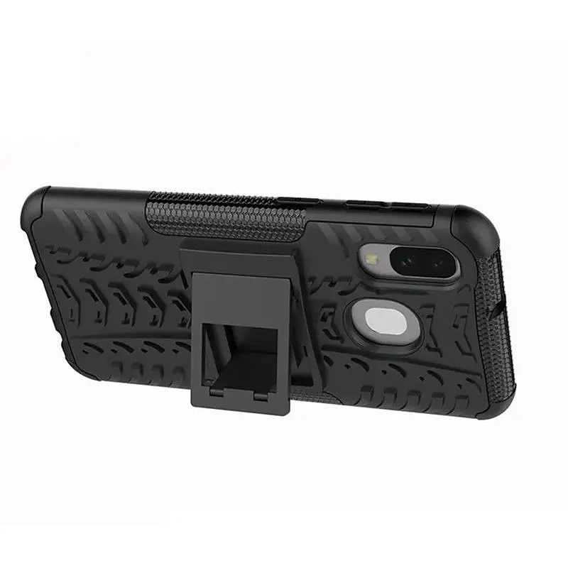 Чехол-накладка Toto Dazzle Kickstand 2 in 1 Case Samsung Galaxy A40 Black - фото 3