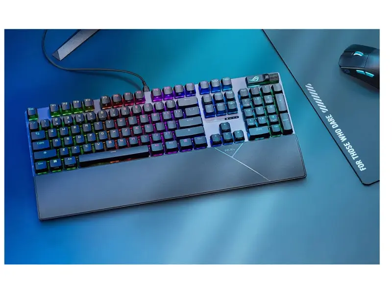 Клавіатура Asus ROG Strix Scope II RX Red EN/UK RGB Black (90MP0350-BKMA00) - фото 3