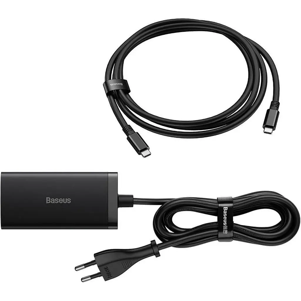 Мережевий зарядний пристрій Baseus GaN5 Pro Desktop Fast Charger 67W Black + Cable USB-C (CCGP110201) [96289] - фото 3