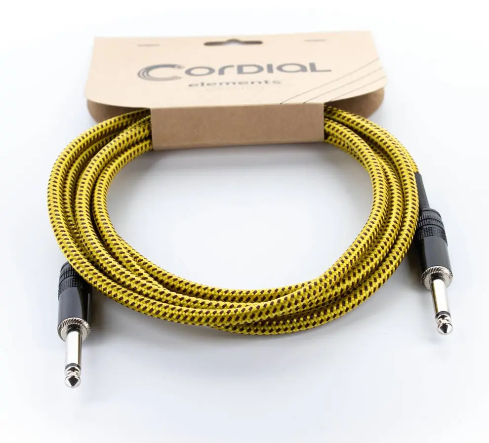 Коммутационный кабель инструментальный Jack 6,3 — Jack 6,3 3м Cordial EI 3 PP TWEED-YE