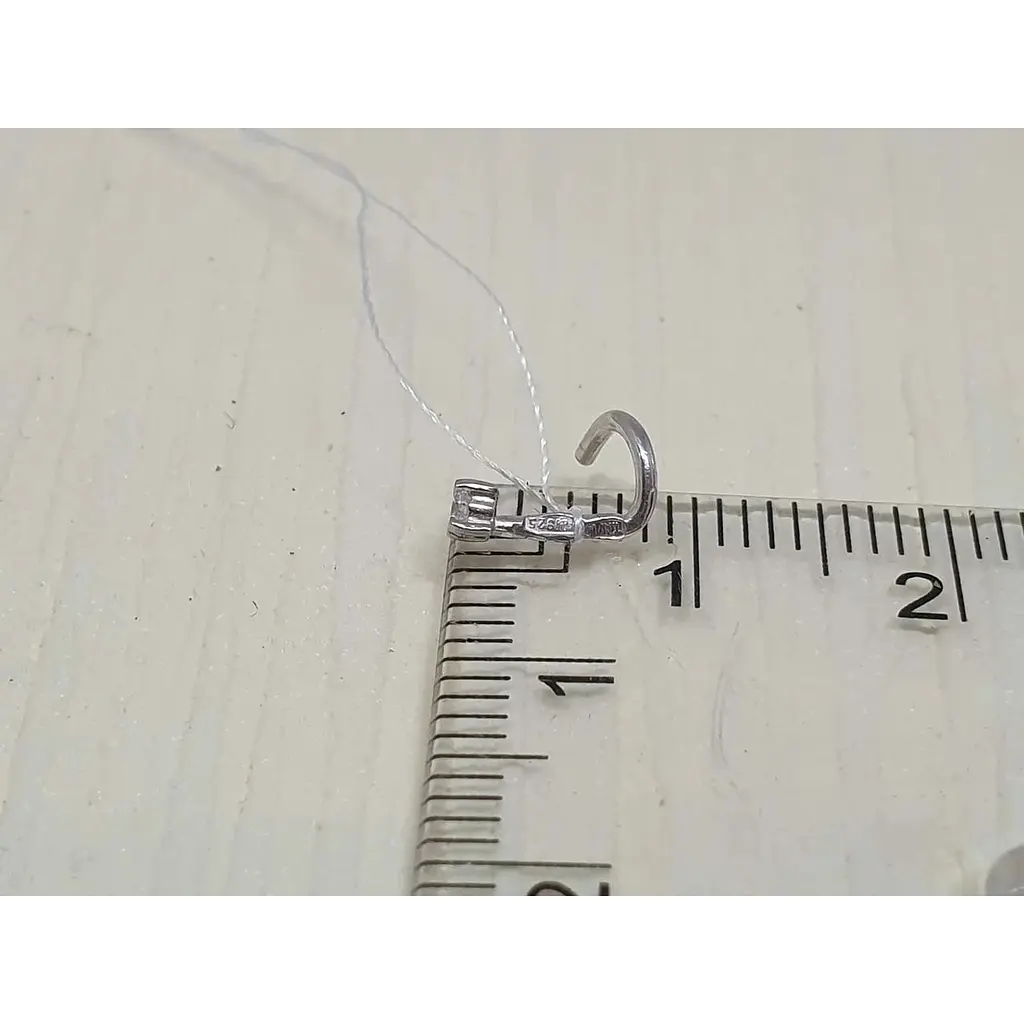 Серебряная серьга-пирсинг Астор в нос с фианитом. 818-2121Р - фото 3