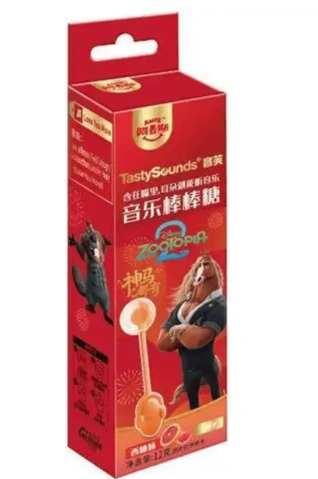 Льодяник Amos Tasty Sounds Audio Lollipop Zootopia Grapefruit Flavour кінь Мер Вигарцень 12г - фото 4