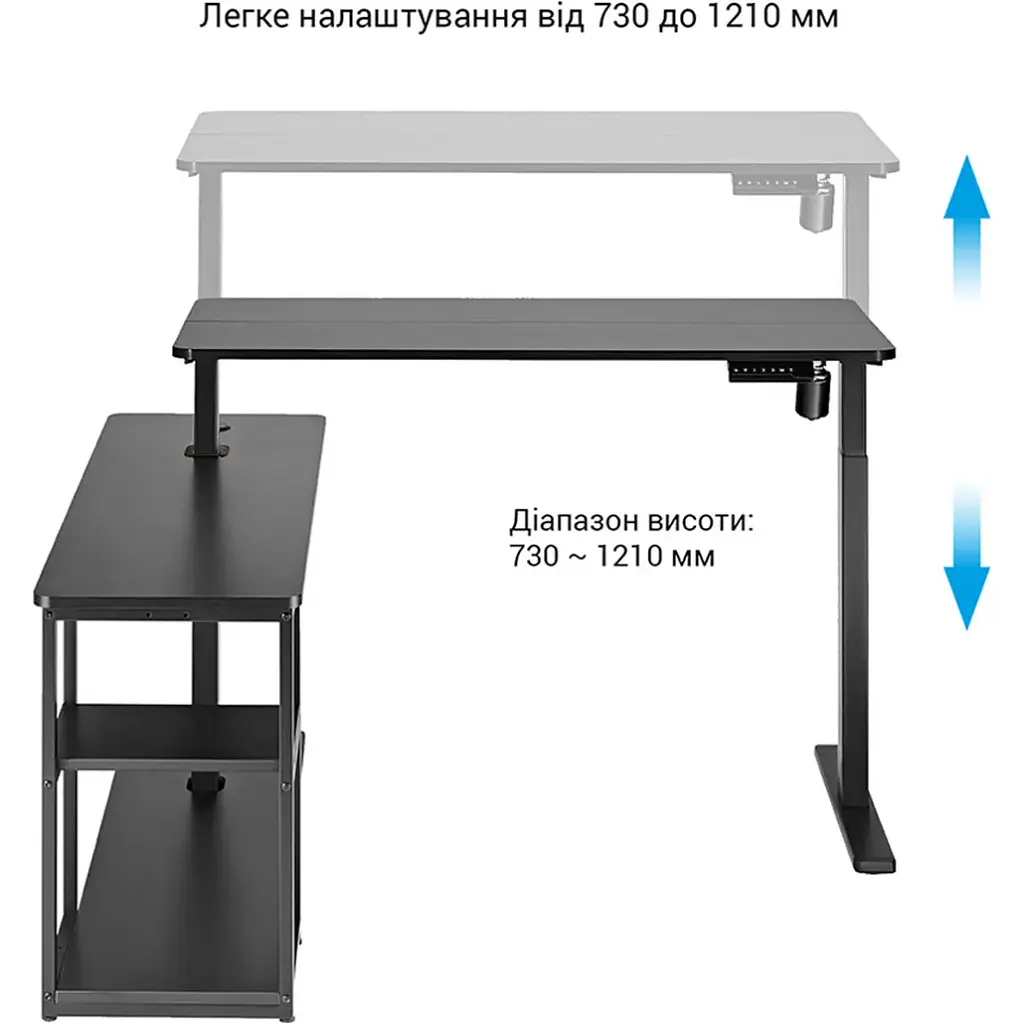 Компьютерный стол OfficePro ODE119B Black [111776] - фото 12
