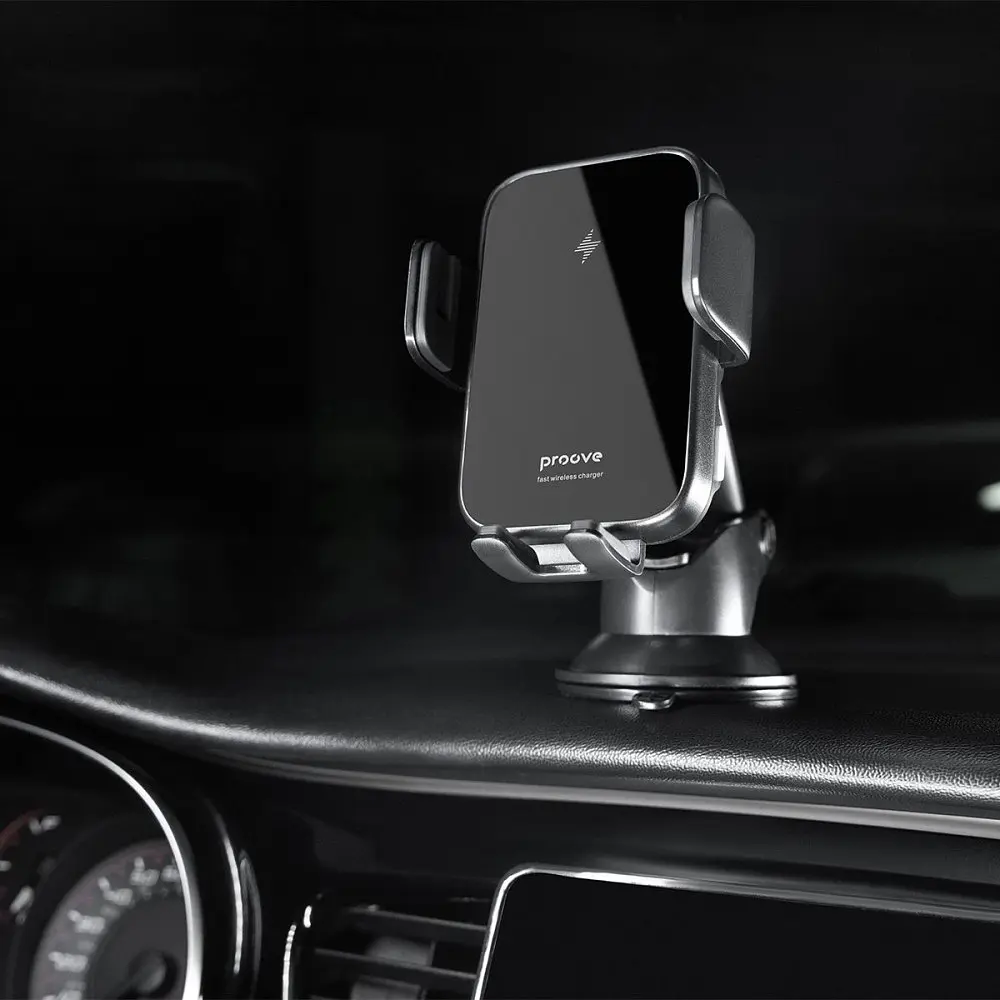 Автомобільний тримач з Бездротовим ЗП Proove Triple Clamp 15W - фото 4