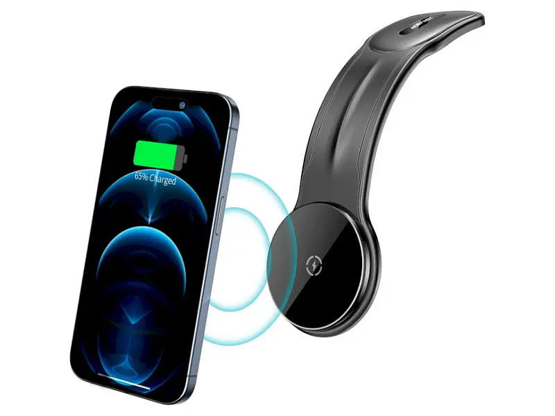 Автомобільний тримач для смартфона Acefast D21 Fast Wireless Charger Magnetic Car Holder Black (6974316282907) - фото 4