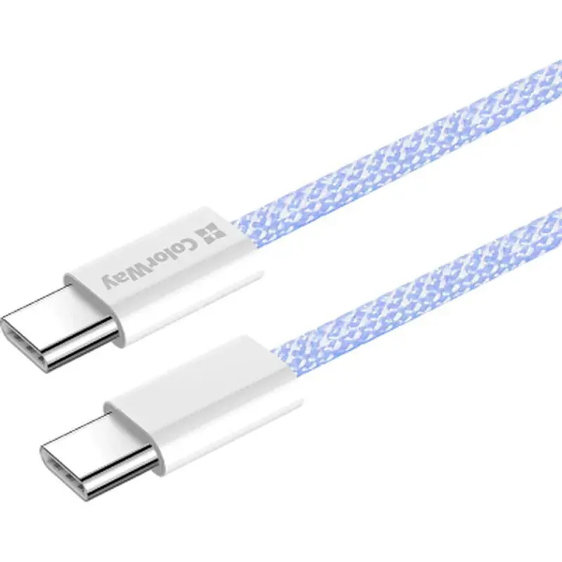 Дата кабель USB-C to USB-C 1.0m 60W 3.0А purple ColorWay (CW-CBPDCC061-PU) - фото 6