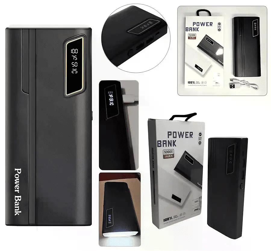 Мобільна зарядка Power Bank UN-3104 50000mAh із швидкою зарядкою та ліхтариком - фото 6