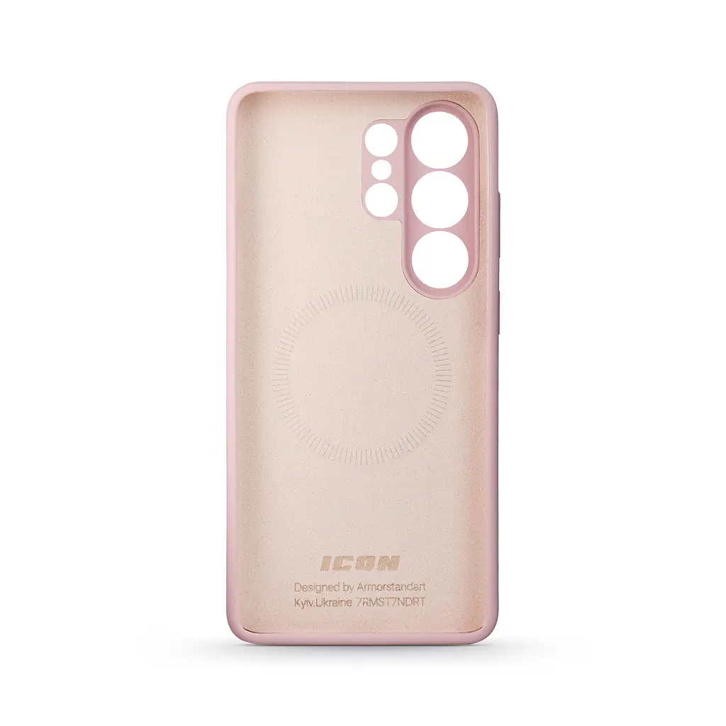 Силиконовый чехол с MagSafe для Samsung Galaxy S26 Ultra 5G, ICON2 MagCase, розовый, противоударный, панель с мягкой подкладкой, защита всего корпуса, поддержка беспроводной зарядки, совместим с защитными стеклами и пленками, ArmorStandart (ARM88838) - фото 2