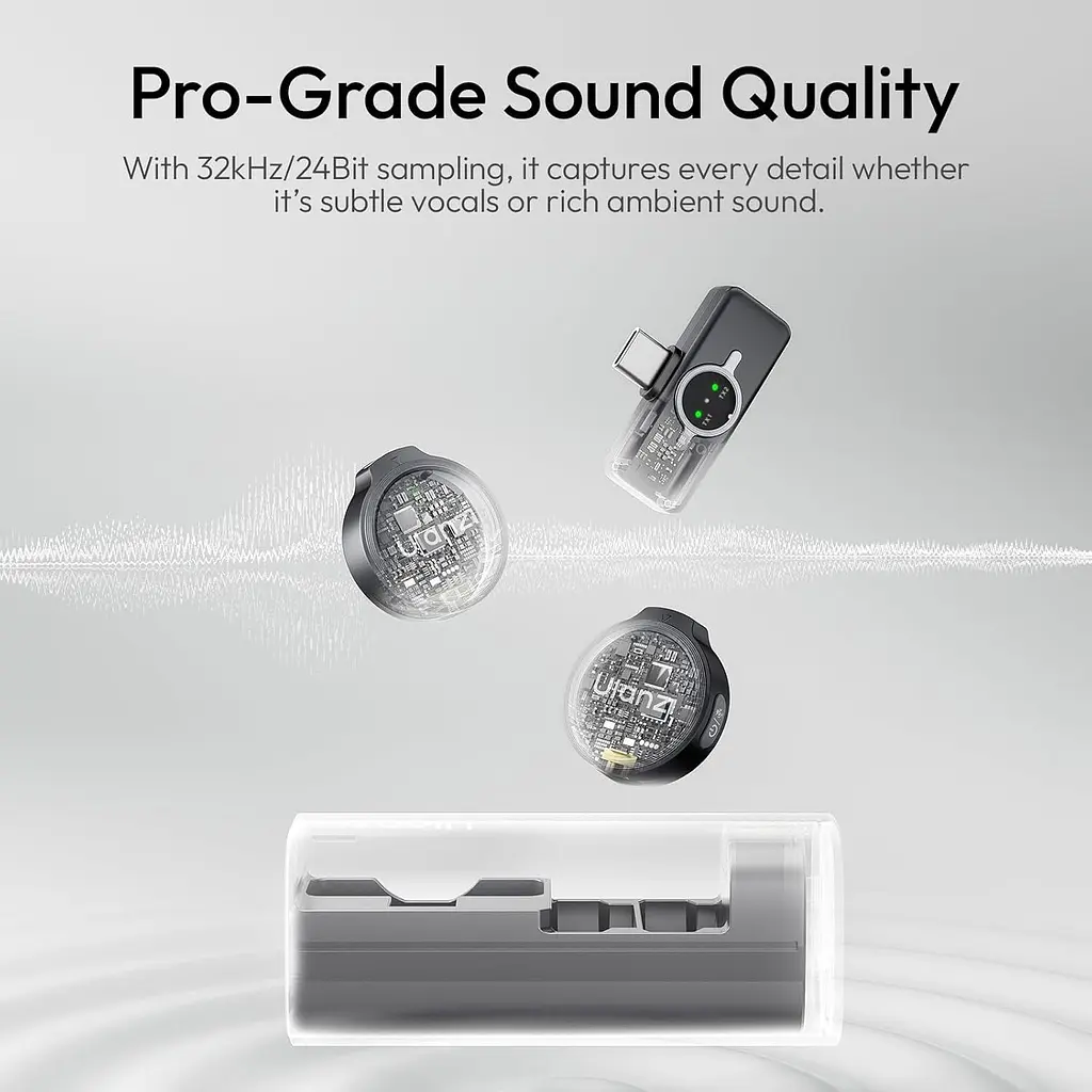 Мікрофонна радіосистема Ulanzi A21 USB-C Black/White (A055) [161994] - фото 12