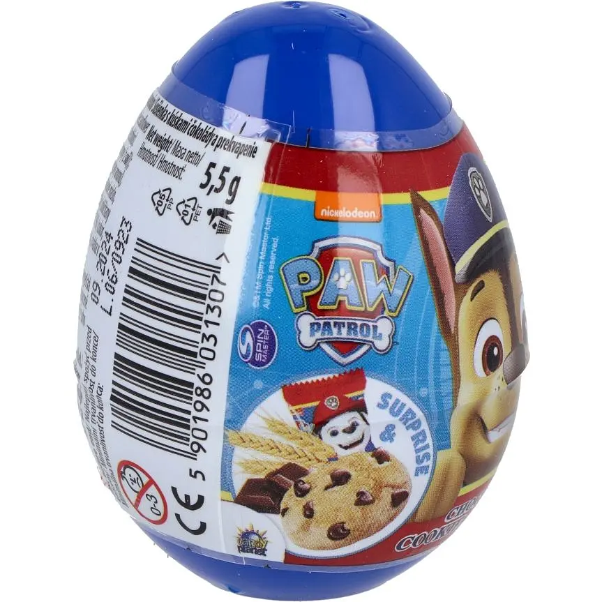 Яйце-сюрприз Uno Foods Щенячий Патруль з печивом 11 г в асортименті - фото 2