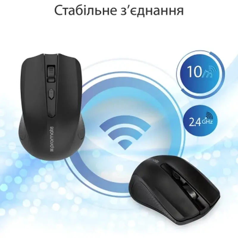 Мишка Promate Clix-8 Wireless Black (clix-8.black) - фото 6