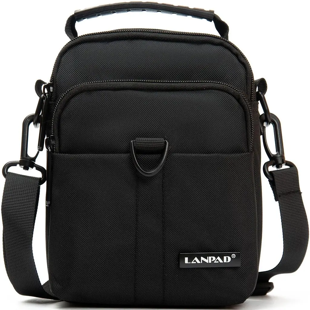Сумка чоловіча на плече чорна Lanpad sum0028758 - фото 2