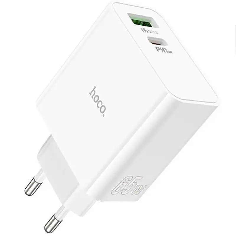 МЗП C113A Awesome PD65W (1USB-A/1C) White Hoco teh0029631 - фото 2