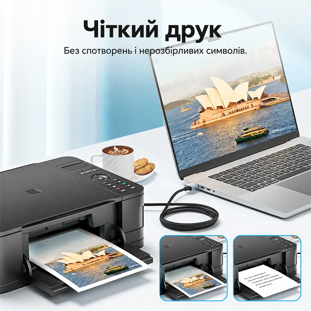 Кабель для принтера Vention CTTHL USB 2.0 USB-A - USB-B 10 м сірий (CTTHL) - фото 11