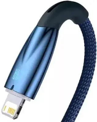 Кабель Baseus Glimmer Series Fast Charging Cable USB to Lightning 2.4A 2m CADH000303 Blue - фото 3