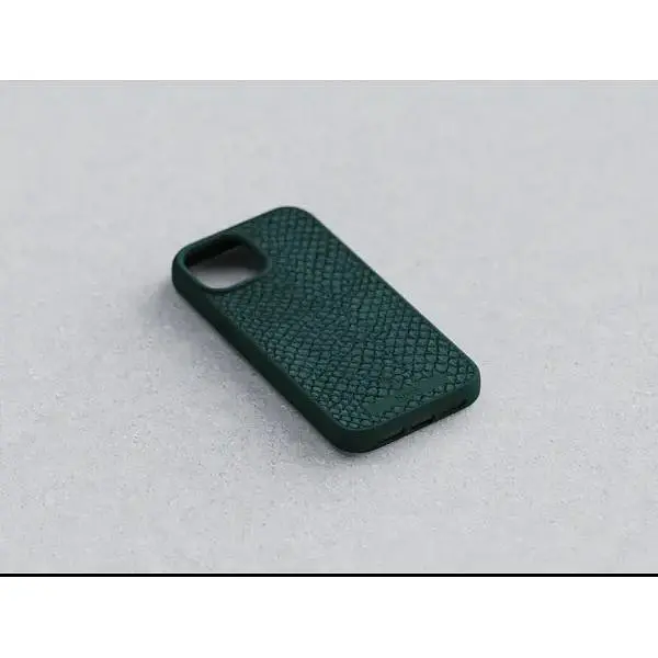 Чохол-накладка Njord Salmon Leather MagSafe Case Green для iPhone 15 Plus (NA52SL02) - фото 7