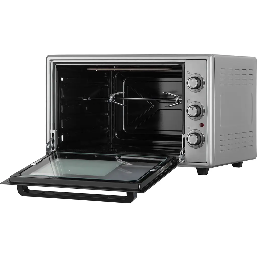 Печь электрическая Ardesto 60 л, 2000 Вт, механич., конвенция, двойное стекло, вертел, серый - фото 5