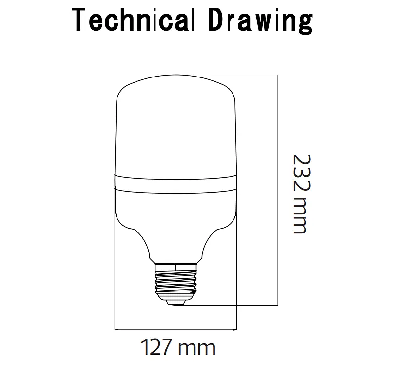 Високопотужна промислова світлодіодна лампа Horoz Electric Torch-80W E27 (001-016-0080) - фото 2