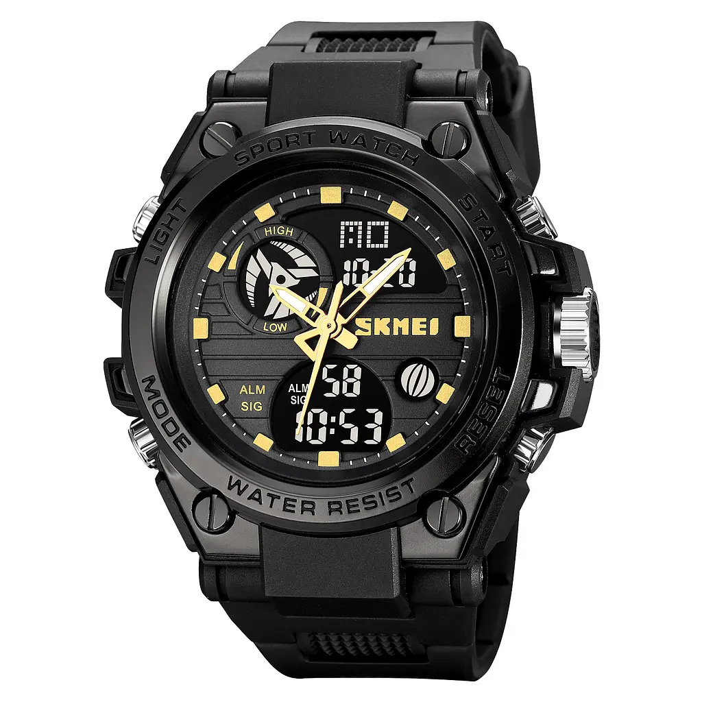 Чоловічий наручний годинник 2031BKGD Black-Gold Skmei acs0030371 - фото 2