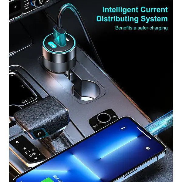 Автомобильное зарядное устройство для Choetech С0054 2xUSB-C+USB-A, 130 Вт, 5A, QC3.0/PD/PPS - фото 8