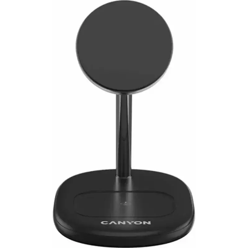 Зарядний пристрій Canyon wireless charger WCS-205 15W Qi2 2in1 w/o adapter Black (CNS-WCS205BW/A) - фото 6