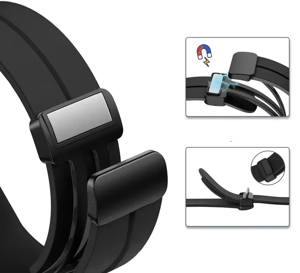 Ремешок Primolux Magnetic Silicone для часов Xiaomi Redmi Watch 3 Active Black - фото 4