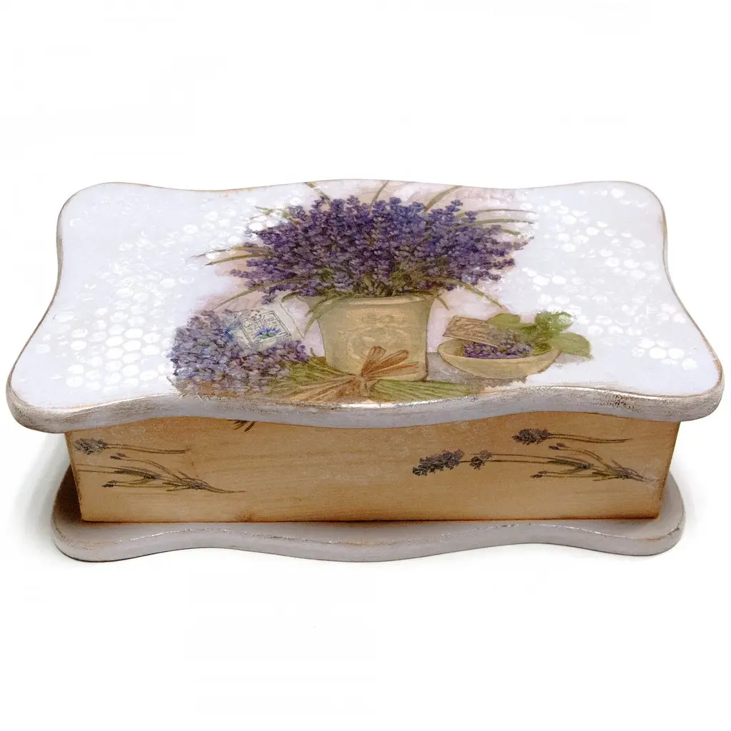 Шкатулка Лаванда з фігурною кришкою - фото 2