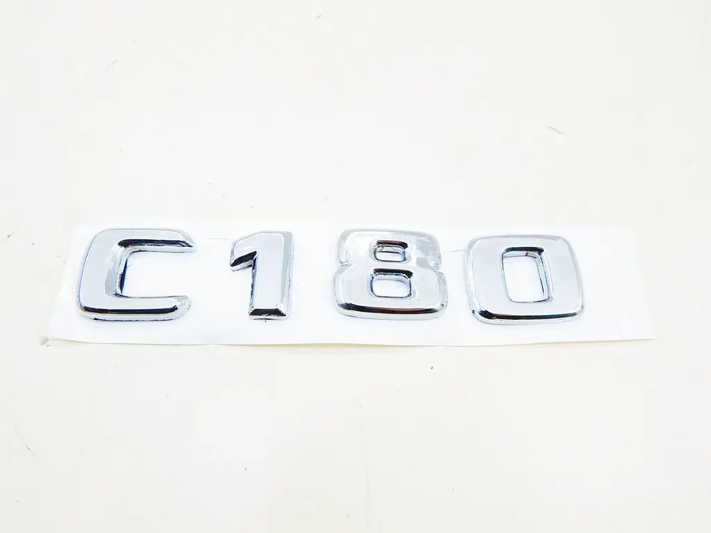 Емблема напис C180 для Mercedes (Хром) 135х26 мм (на скотчі) A2028171215 - фото 3