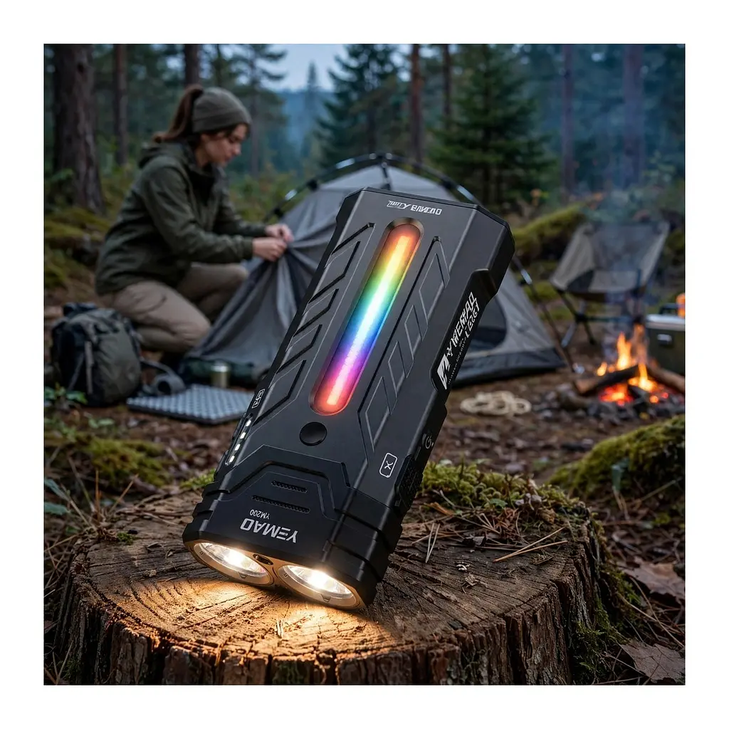 Ліхтар налобний З Li-Ion акумулятором і магнітом YEMAO YM-A200-3SLWAV4+SST36+RGB 11.4 см, акумулятор Type-C, RGB (52962-YM-A200_1151) - фото 4