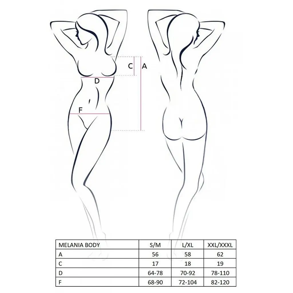 Боді Passion MELANIA BODY L/XL, black - фото 5