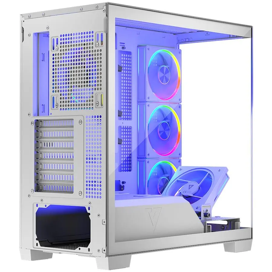 Корпус Modecom VOLCANO STELLAR ARGB MIDI 5x120 мм fans WHITE без БЖ ATX (AT-STELLAR-5F-ARGB-20) - фото 10