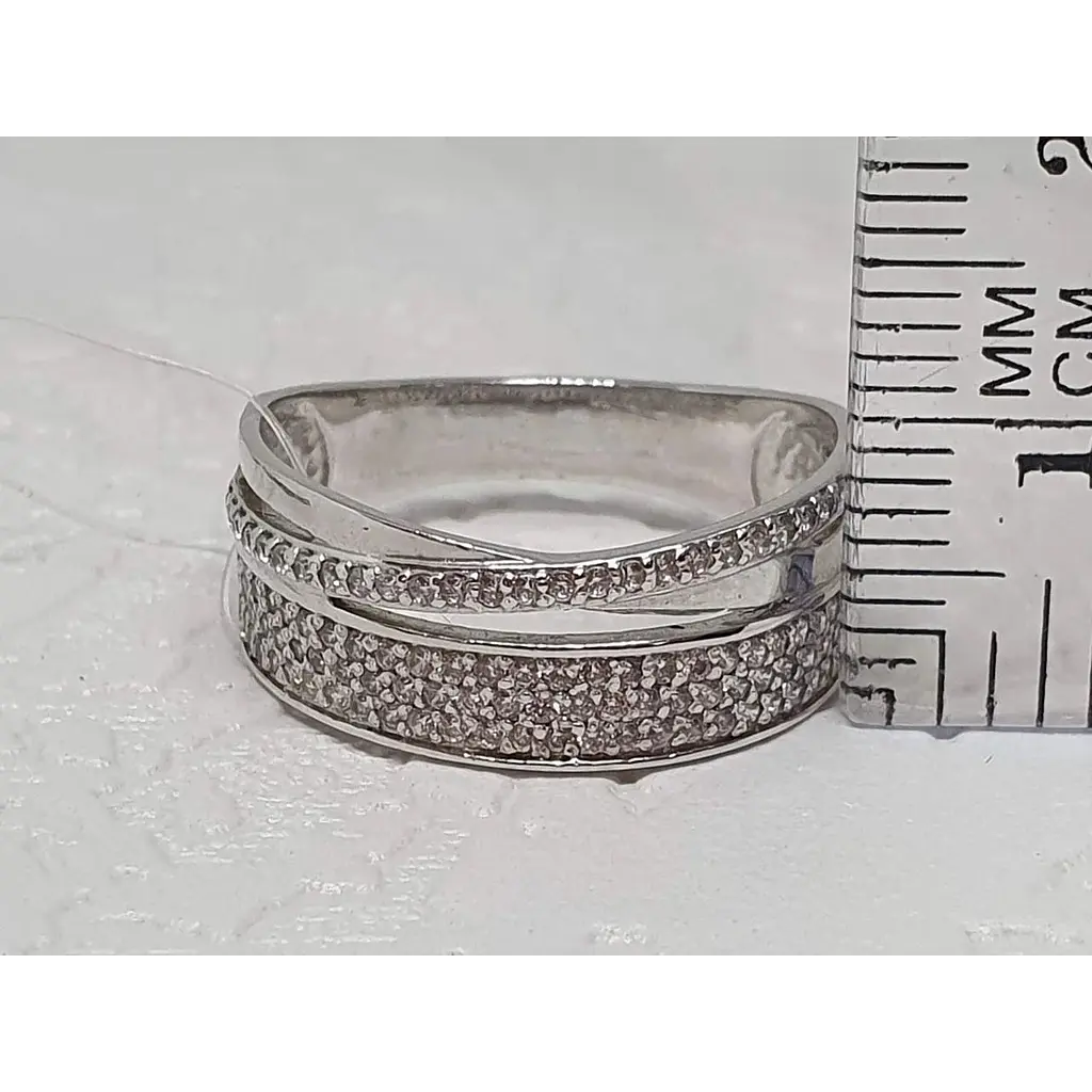 Серебряное кольцо Qvaliz с фианитами. Артикул 90100568 18,5 - фото 5