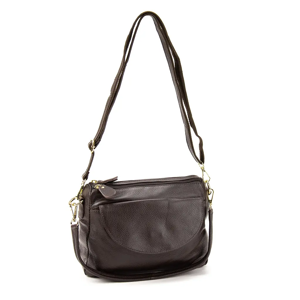 Женская кожаная сумка коричневая Riche NM20-W1195C - фото 3
