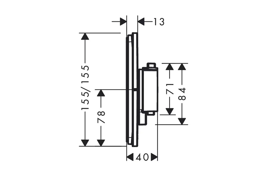 Термостат для душу Hansgrohe ShowerSelect Comfort S brushed black chrome 15553340 - фото 2