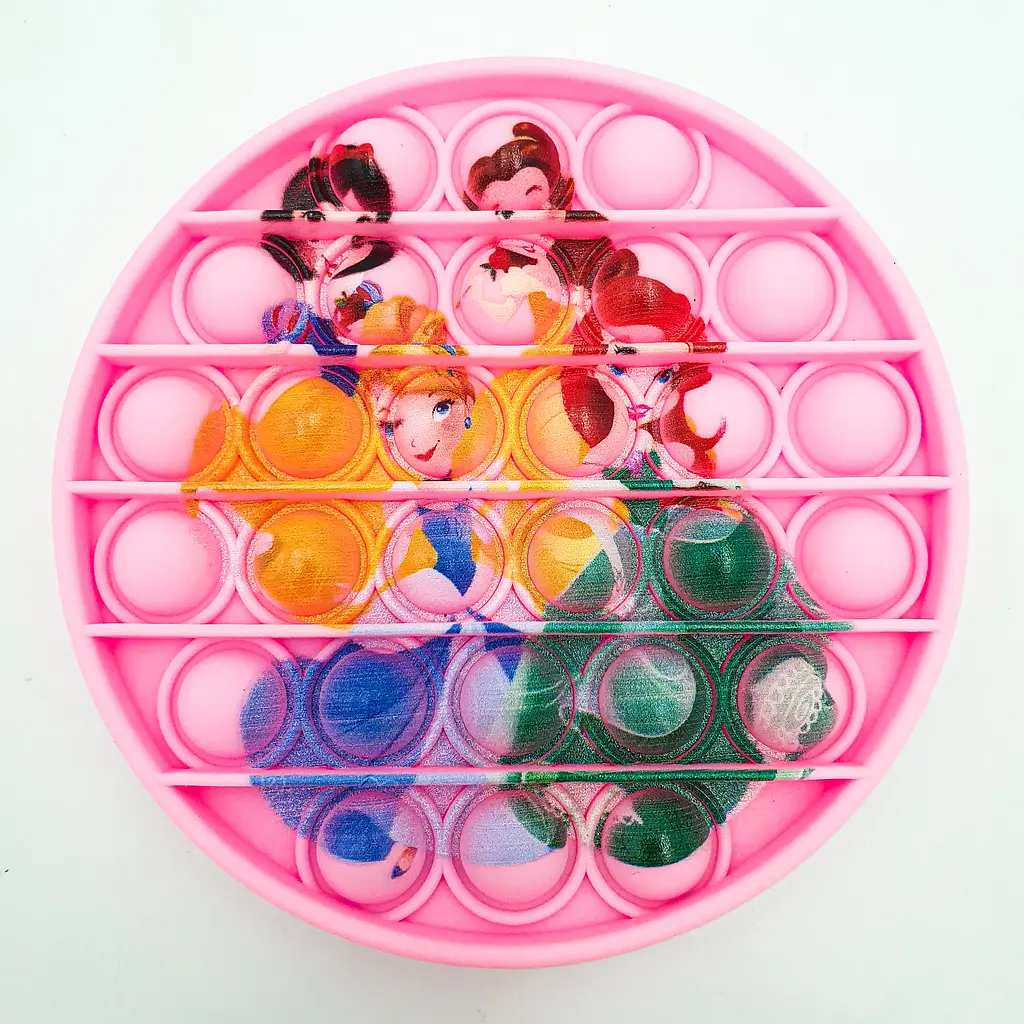 Сенсорна іграшка антистрес силіконова нескінченна пухирець поп іт UKC Pop It Fidget принцеси - фото 4