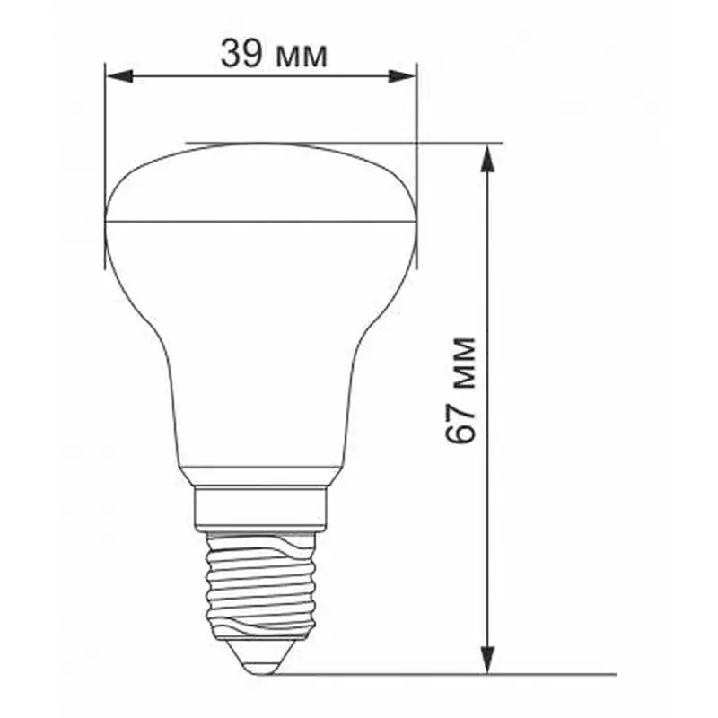 Лампочка Videx R39e 4W E14 4100K 220V (VL-R39e-04144) - фото 3