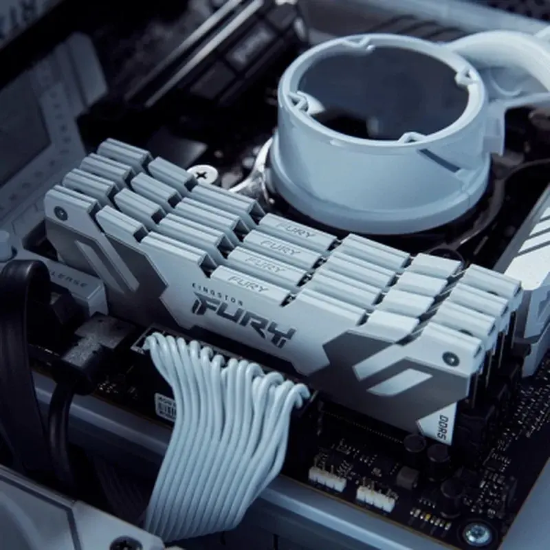 Модуль пам'яті для комп'ютера DDR5 32GB (2x16GB) 8000 MHz Renegade White Kingston Fury (ex.HyperX) (KF580C38RWK2-32) - фото 8