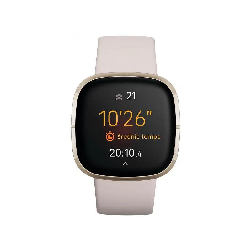 Смарт-часы Fitbit Sense Lunar White/Soft Gold Stainless Steel (FB512GLWT) - фото 2
