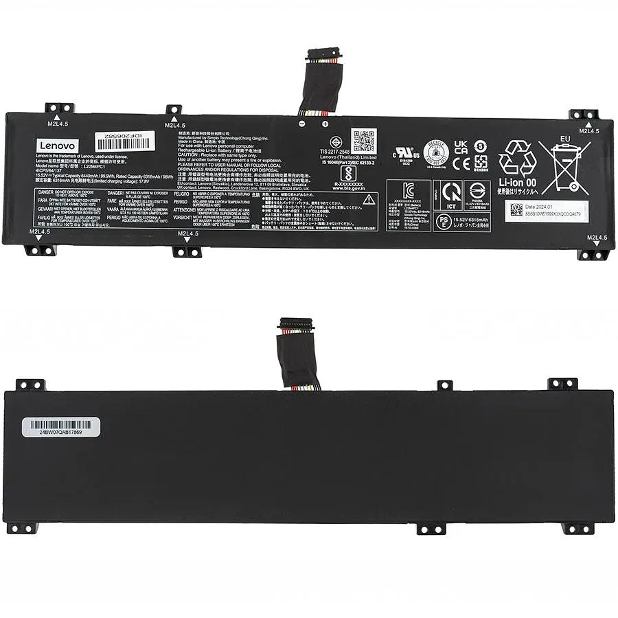 Батарея для ноутбука Lenovo L22M4PC1 (Legion Pro 7 16IRX8) 15.52 6440mAh 99Wh Чорний - фото 2